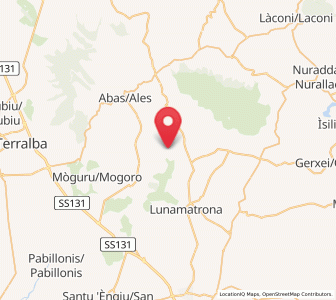 Map of Baressa, Sardinia