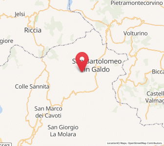 Map of Baselice, Campania