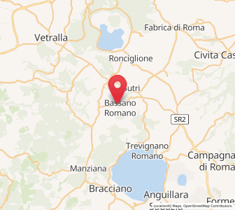 Map of Bassano Romano, Lazio
