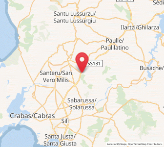 Map of Bauladu, Sardinia