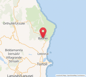 Map of Baunei, Sardinia