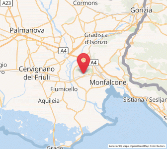 Map of Begliano, Friuli Venezia Giulia