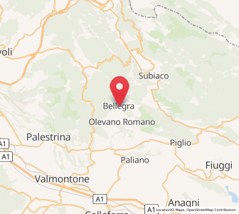Map of Bellegra, Lazio