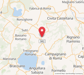 Map of Belvedere Lidia, Lazio