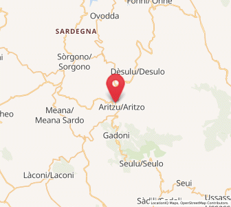 Map of Belvì, Sardinia