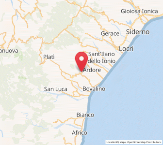 Map of Benestare, Calabria