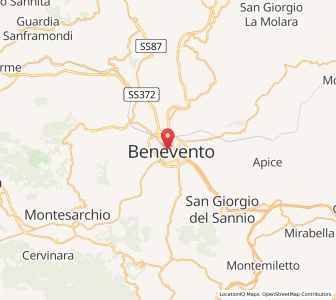 Map of Bénévent, Campania