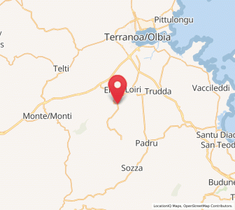 Map of Berchiddeddu, Sardinia