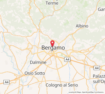 Map of Bergame, Lombardy