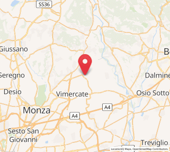 Map of Bernareggio, Lombardy