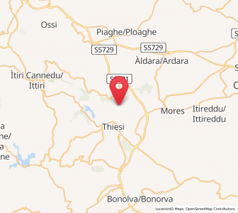 Map of Bessude, Sardinia