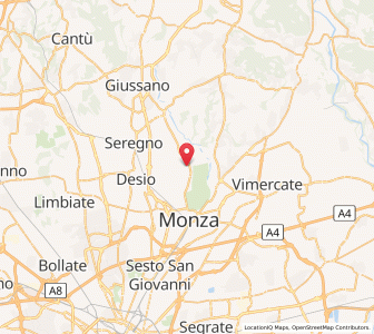 Map of Biassono, Lombardy