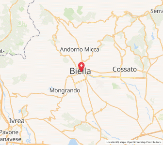 Map of Biella, Piedmont