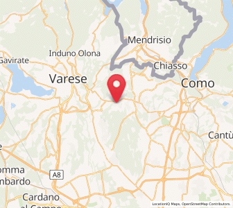Map of Binago, Lombardy