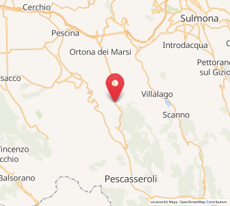 Map of Bisegna, Abruzzo