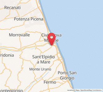 Map of Bivio Cascinare, The Marches