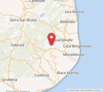 Map of Bivongi, Calabria