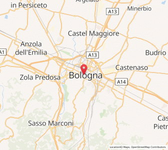 Map of Bologne, Emilia-Romagna