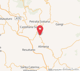 Map of Bompietro, Sicily