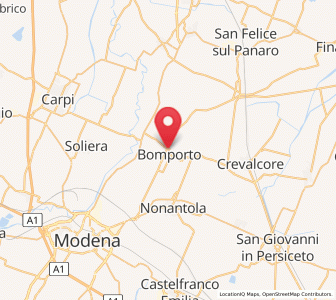 Map of Bomporto, Emilia-Romagna