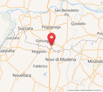 Map of Bondeno, Lombardy