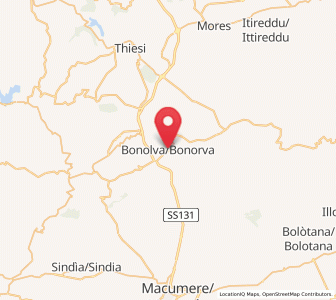 Map of Bonorva, Sardinia