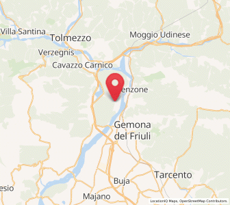 Map of Bordano, Friuli Venezia Giulia