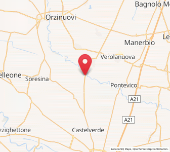 Map of Bordolano, Lombardy