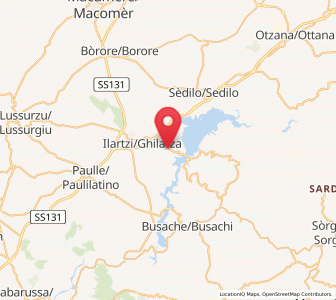 Map of Boroneddu, Sardinia