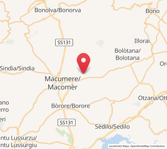 Map of Bortigali, Sardinia