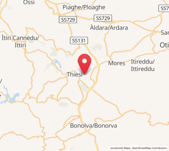 Map of Borutta, Sardinia