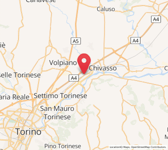 Map of Brandizzo, Piedmont