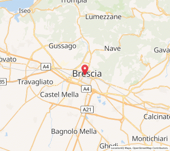 Map of Brescia, Lombardy
