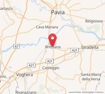 Map of Bressana Bottarone, Lombardy