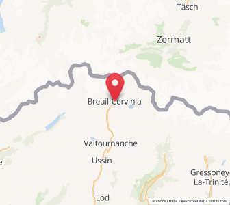 Map of Breuil, Aosta Valley