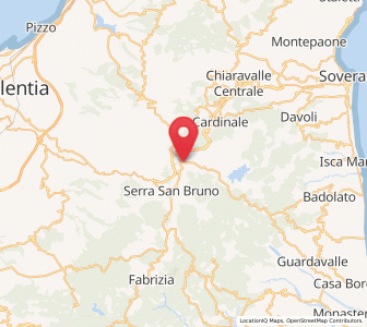 Map of Brognaturo, Calabria