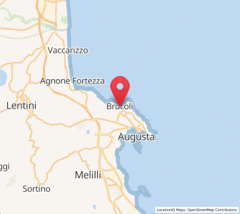 Map of Brucoli, Sicily