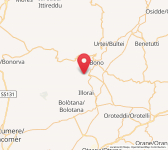 Map of Burgos, Sardinia
