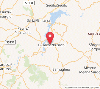 Map of Busachi, Sardinia