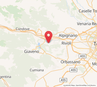 Map of Buttigliera Alta, Piedmont