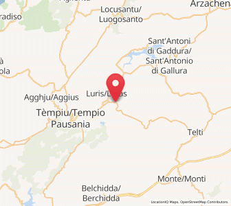 Map of Calangianus, Sardinia