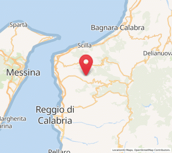 Map of Calanna, Calabria