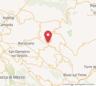 Map of Calascio, Abruzzo