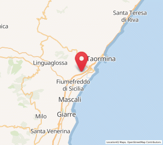 Map of Calatabiano, Sicily