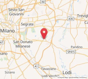Map of Caleppio, Lombardy