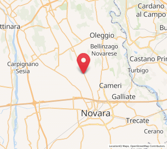 Map of Caltignaga, Piedmont