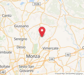 Map of Camparada, Lombardy