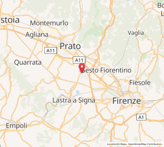 Map of Campi Bisenzio, Tuscany