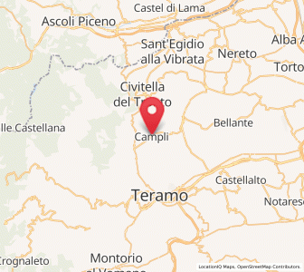Map of Campli, Abruzzo