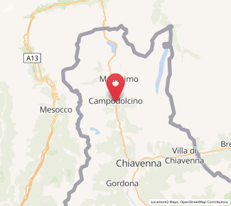 Map of Campodolcino, Lombardy